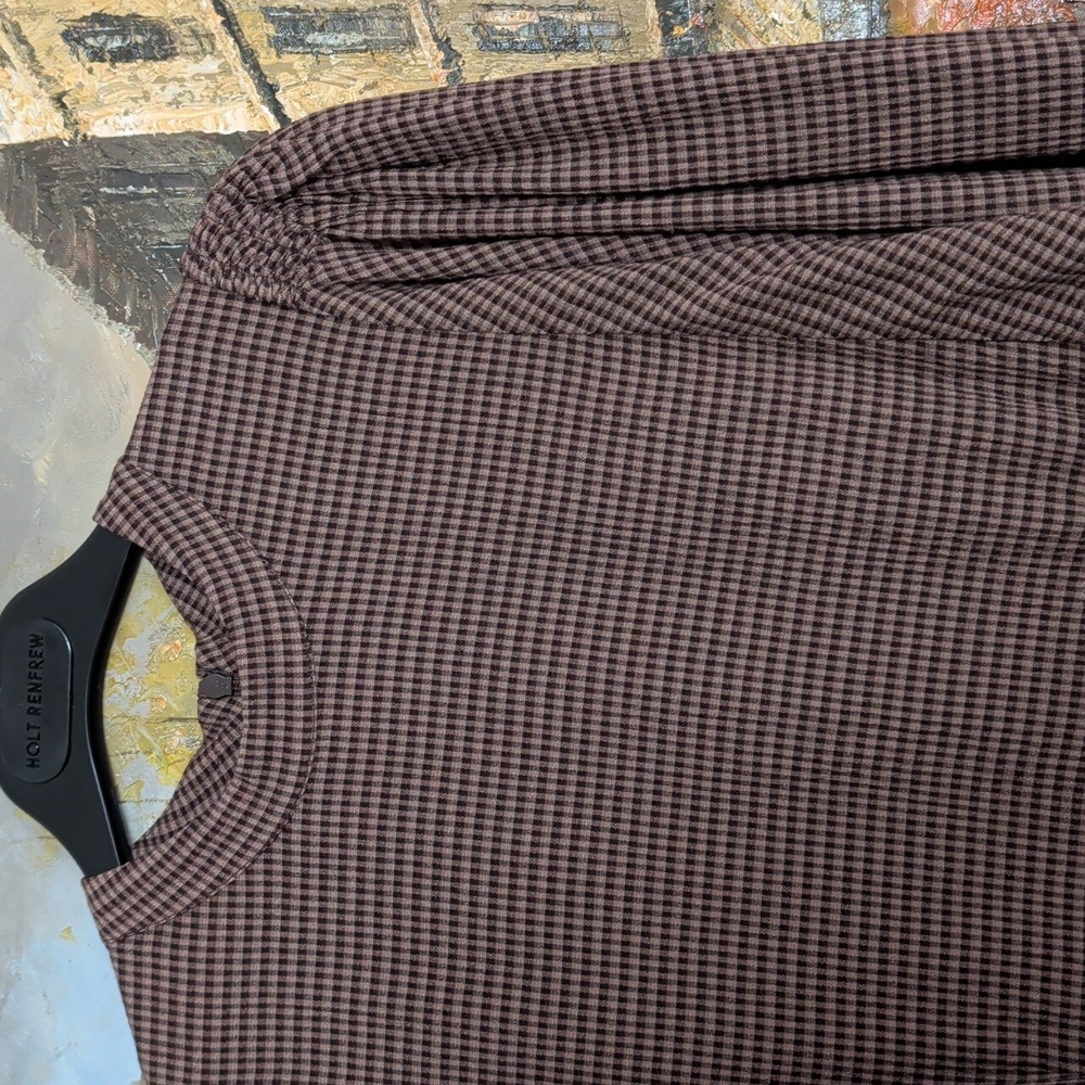 SAMSOE Brown Long Sleeve Puff Shoulder Dress - Picture 4 of 15
